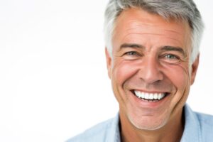 Portrait of mature man with beautiful white teeth